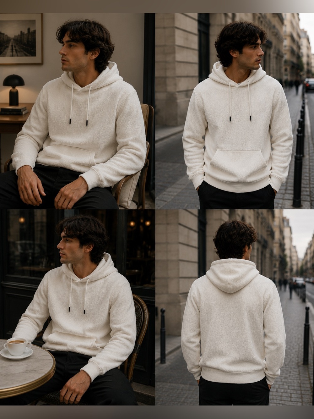 Vince Cozy White Hoodie
